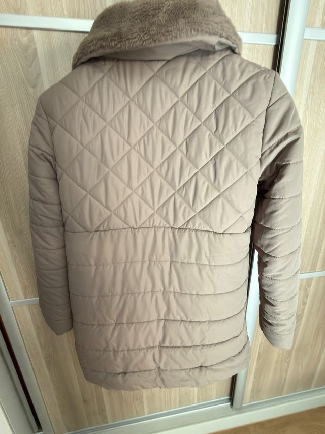 Abrigo acolchado largo mujer