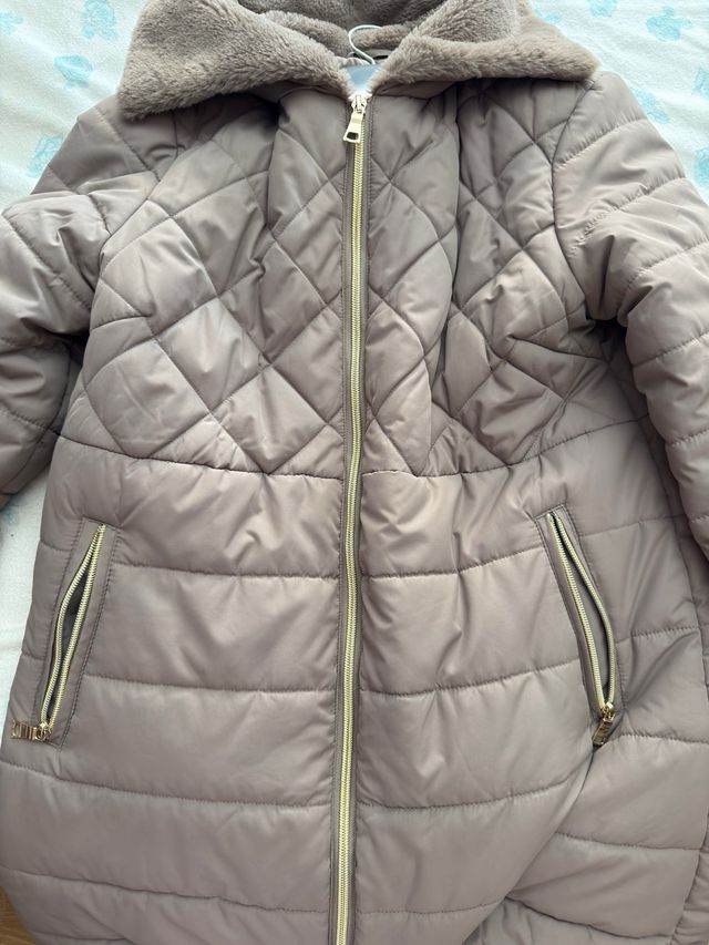 Abrigo acolchado largo mujer