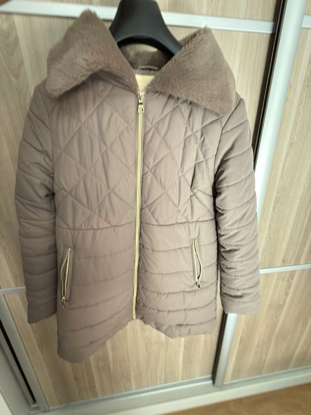 Abrigo acolchado largo mujer