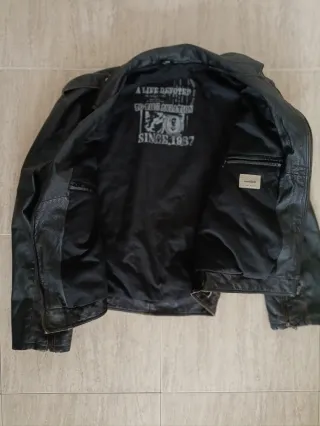 Cazadora cuero auténtico Motera XXL Medidas indica