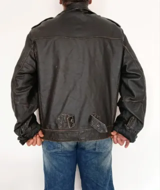 Cazadora cuero auténtico Motera XXL Medidas indica