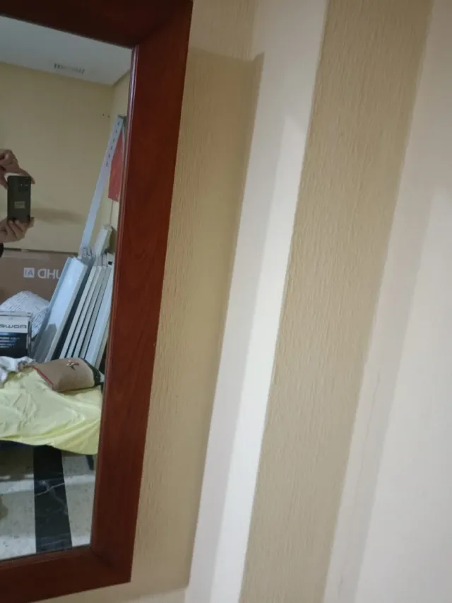 Espejo grande de madera natural. Medidas 120x250cm