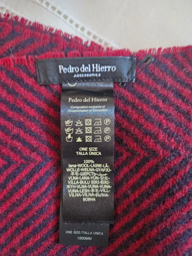 Bufanda Pedro del Hierro Azul/Burdeos