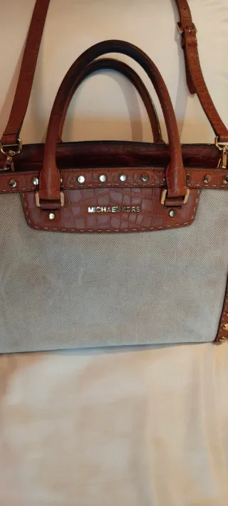 Bolso Michael Kors Piel Beige y Marrón
