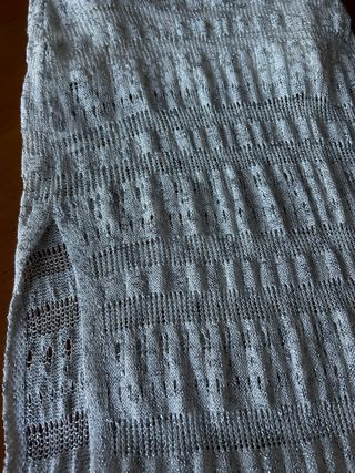 Falda Brownie blanca con abertura