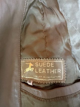 Giaccone uomo vera pelle beige taglia 50