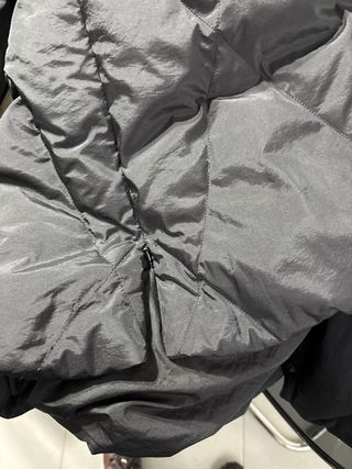 Piumino donna con cappuccio e pelliccia taglia L