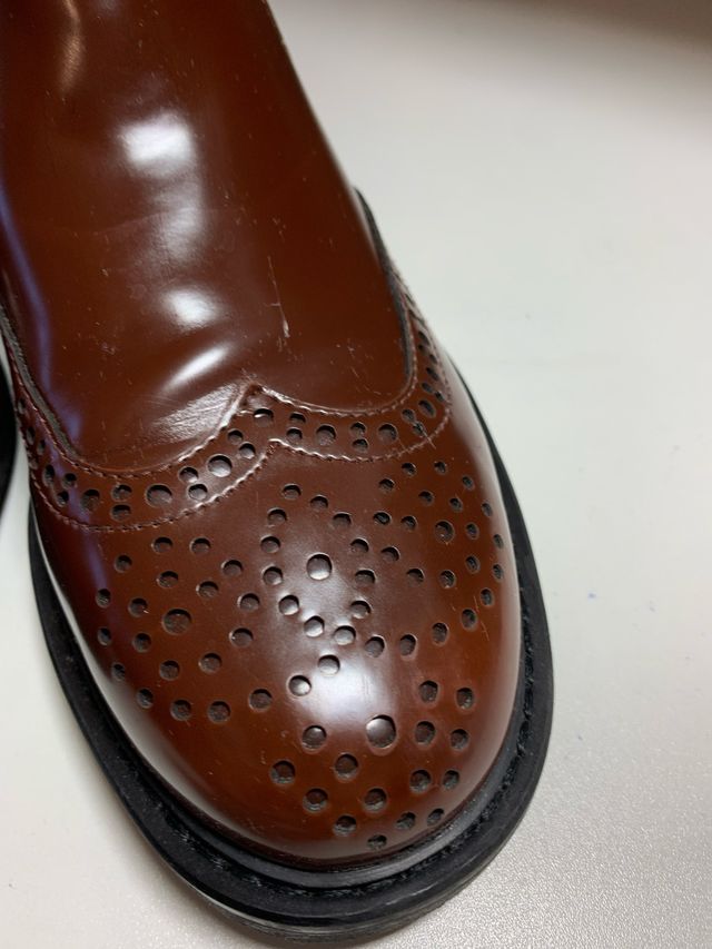 Botines Zara Marrones Brogue