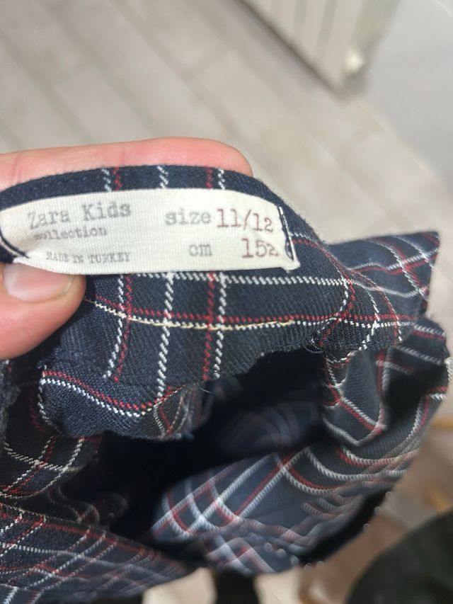 Peto de niña a cuadros