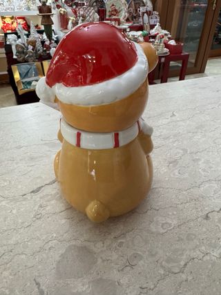 Biscottiera Orso Natale Stelle