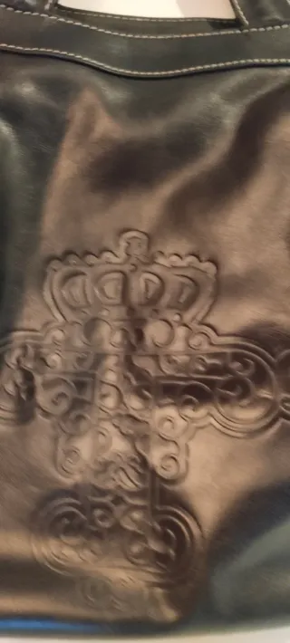 Bolso Tous Piel Negro y Dorado