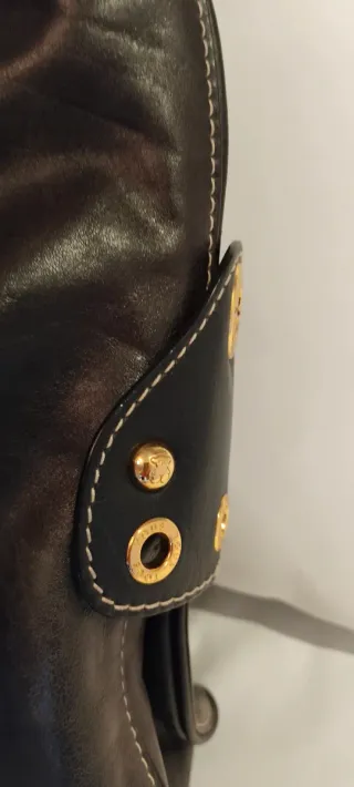 Bolso Tous Piel Negro y Dorado