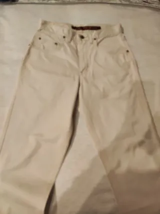 Pantalón vaquero beige talla 42
