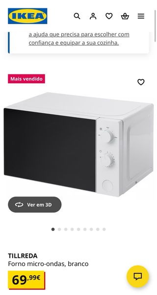 Forno Micro-ondas TILLREDA Branco