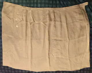 Gonna lunga beige a tubino con vita alta