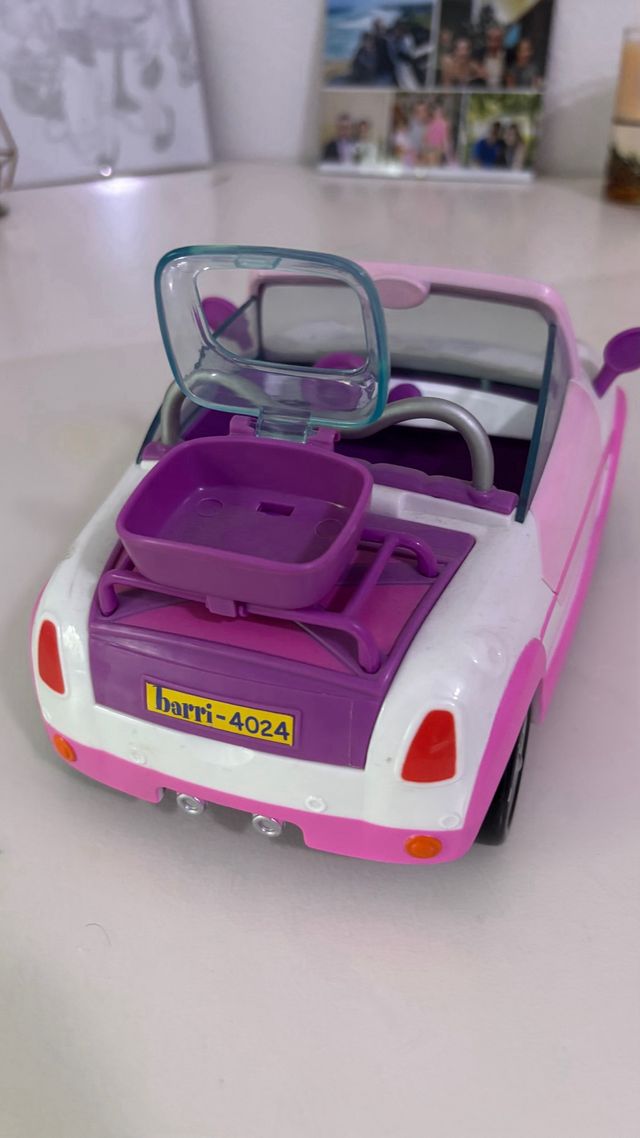 Coche Barriguitas convertible rosa y blanco