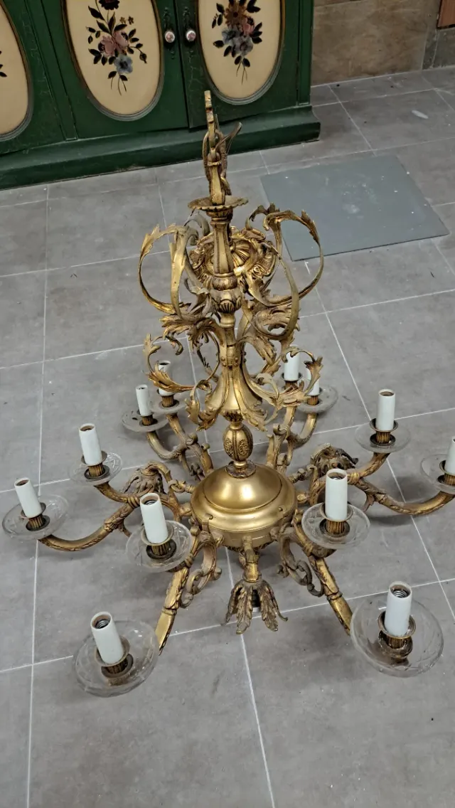 Lámpara araña bronce