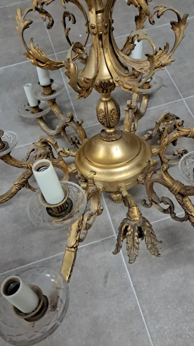 Lámpara araña bronce