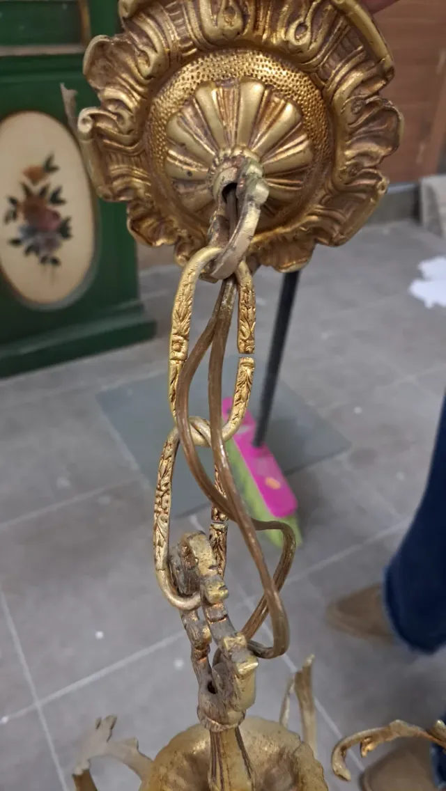 Lámpara araña bronce