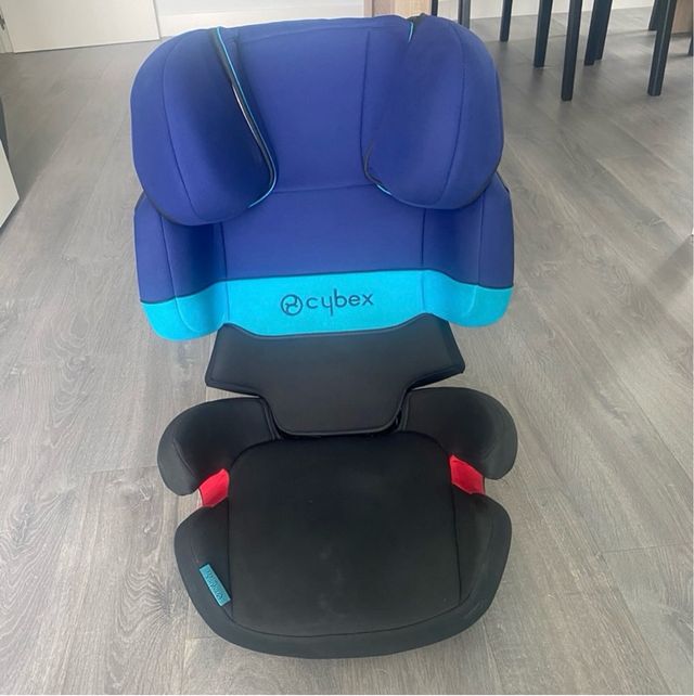 Silla de coche Cybex azul y negra