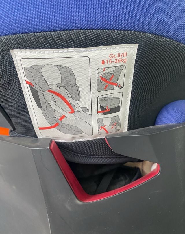 Silla de coche Cybex azul y negra