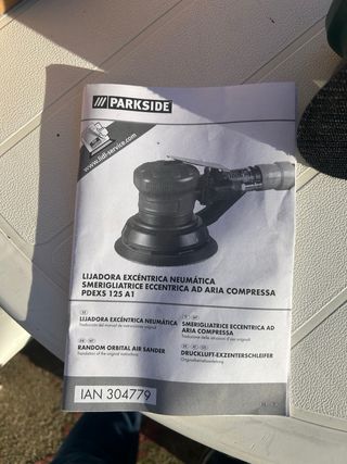 Lijadora Excéntrica Neumática Parkside