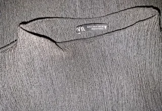 Vestido Zara gris fruncido