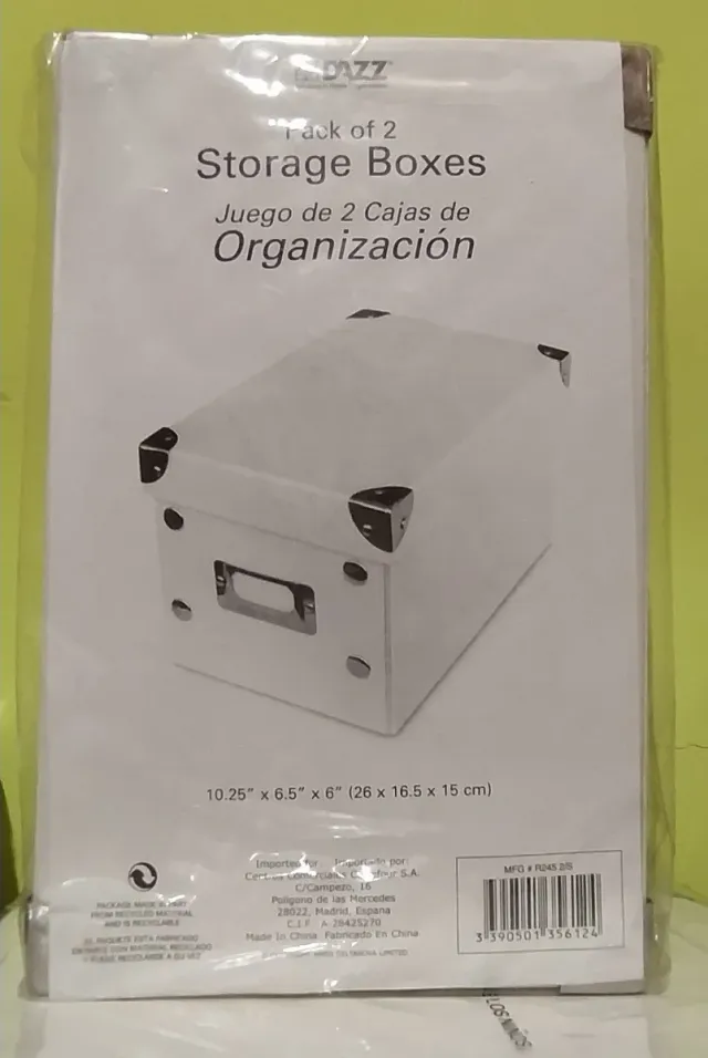 Caixas arquivadoras brancas desmontáveis