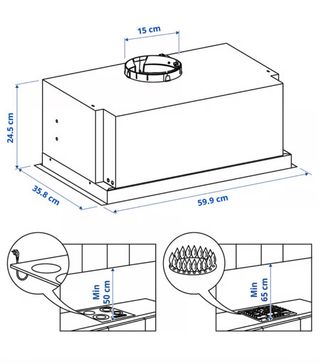 Exaustor UNDERVERK 60cm Aço Inox