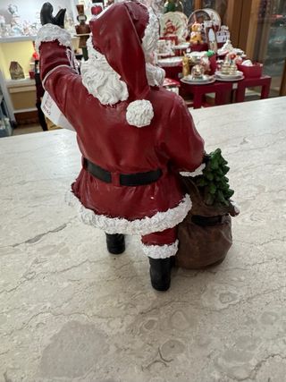 Babbo Natale resina con sacco regali