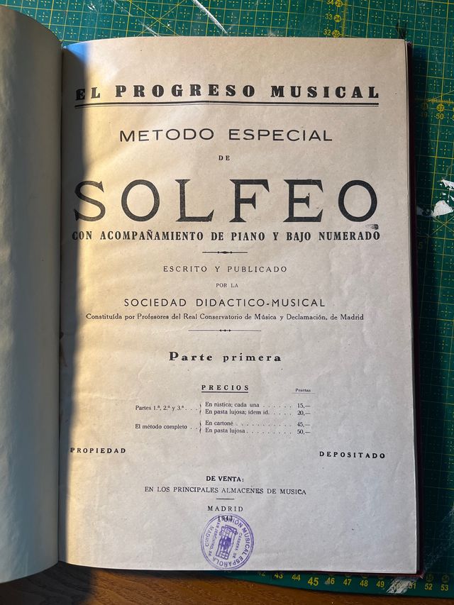 Método Solfeo Antiguo El Progreso Musical