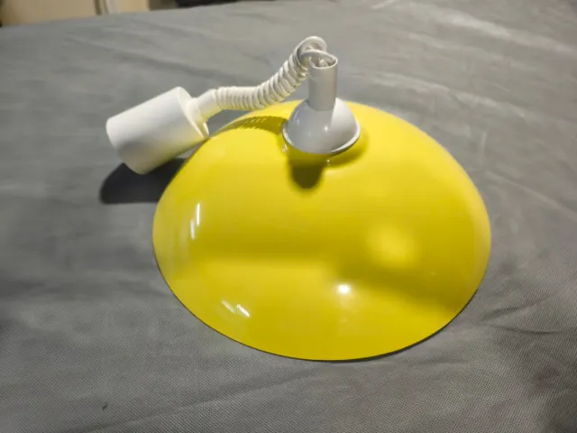 Lámpara colgante amarilla vintage metal