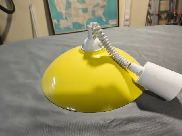 Lámpara colgante amarilla vintage metal