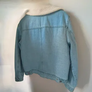 Chaqueta tejana forrada azul