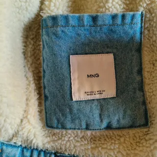 Chaqueta tejana forrada azul