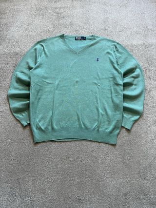 Jersey Polo Ralph Lauren Verde V-Neck