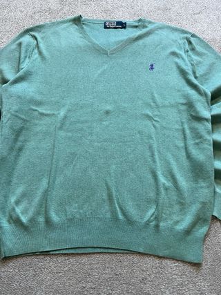 Jersey Polo Ralph Lauren Verde V-Neck