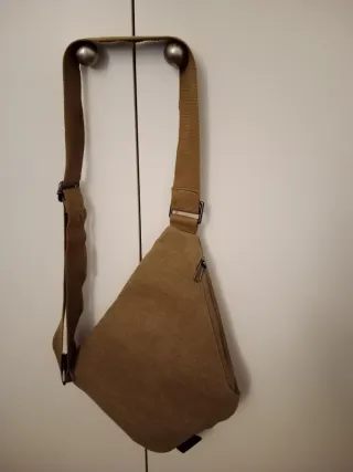 Mochila bandolera unisex beige