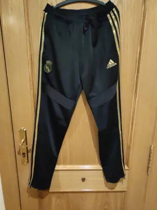 Pantalón Chándal Real Madrid Adidas Negro/Dorado