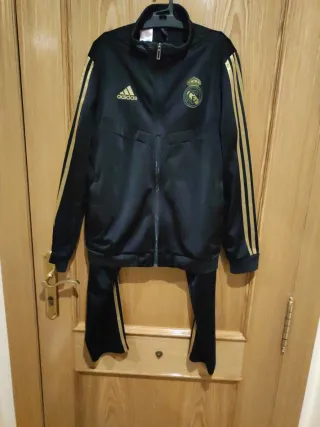 Pantalón Chándal Real Madrid Adidas Negro/Dorado