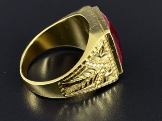 sello oro 18k con piedra con circonita