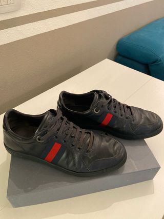 Scarpe Gucci Pelle Blu e Rosse