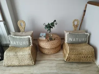 2 Sillones Mecedora Mimbre