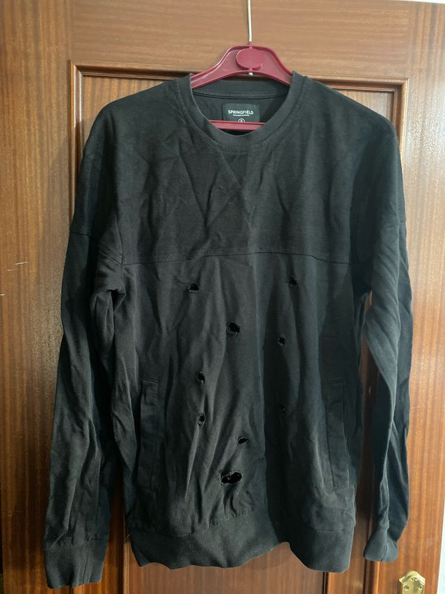 Sudadera Springfield chico negra