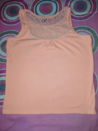 Camiseta tirantes niña Kiabi naranja