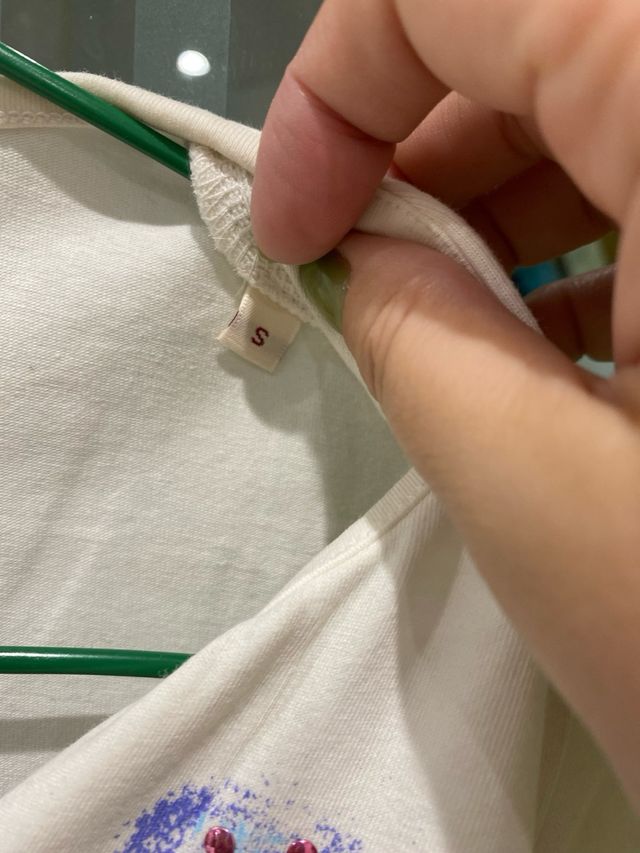 Camiseta Replay Blanca y Azul. Manga 3/4 Talla S