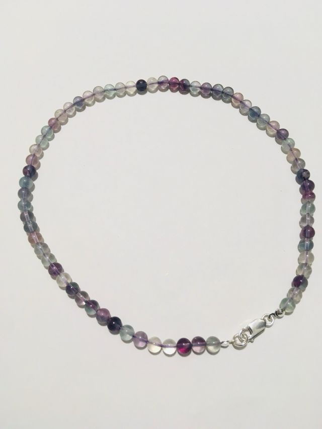 Collar artesanal fluorita cierre playa
