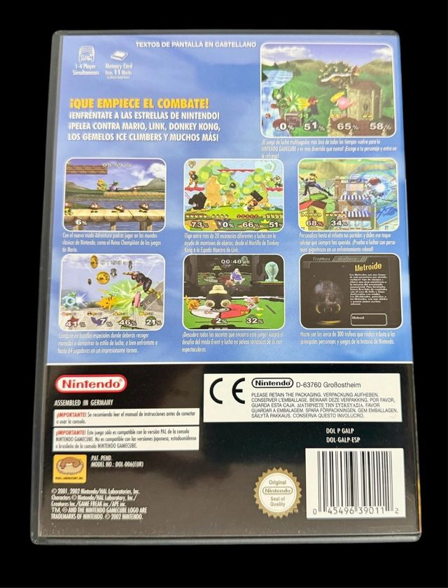 Super Smash Bros. Melee Gamecube PAL Nintendo