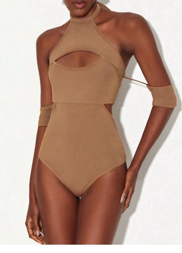 Body Shein Talla XS Color Nude/Marrón