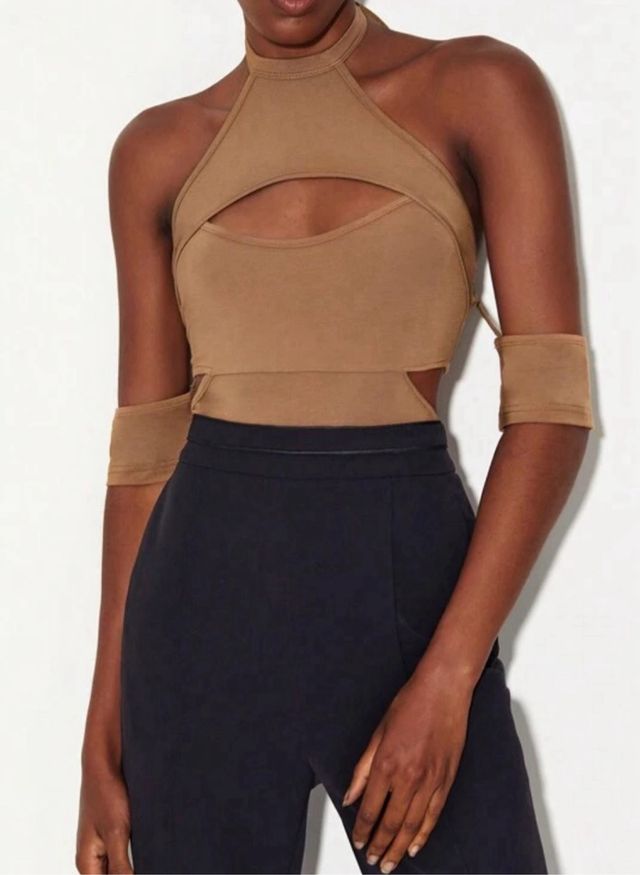 Body Shein Talla XS Color Nude/Marrón